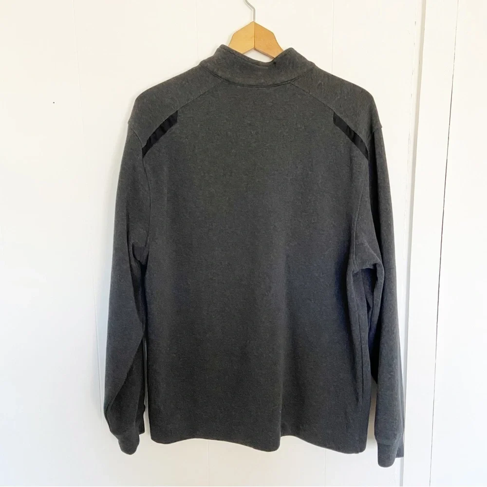 Nike Gold Dri-fit 1/4‎ zip knit sweater grey size large